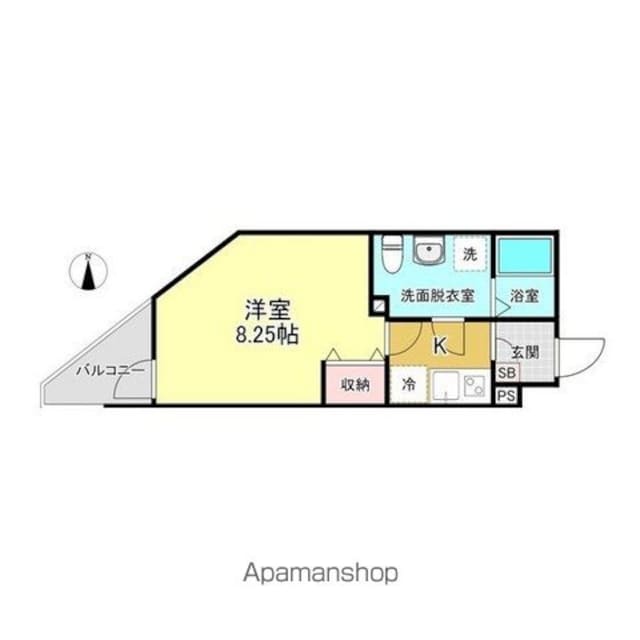 Ｓｅｍｐｌｉｃｅときわ台[1K/25.03m2]の間取図