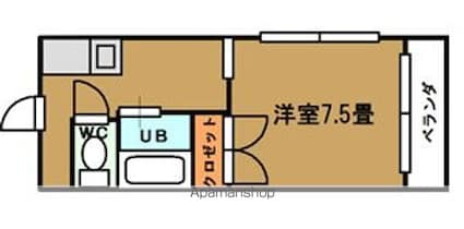 リバーサイド中村[1DK/24.09m2]の間取図