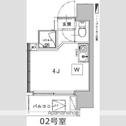 デコズキャッスル赤坂[1R/12.6m2]の間取図