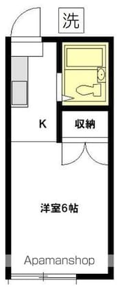 ヒラマツハイツ[1K/18m2]の間取図