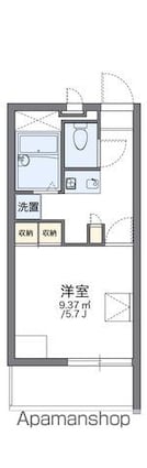 レオパレスＦｌｏｒＴａｉｌ[1K/20.28m2]の間取図