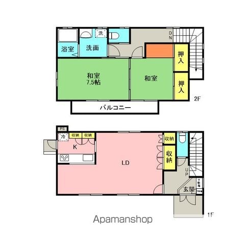 下河原町戸建の間取り写真