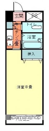 メゾン・ド・カルチェ舟入[1K/22.68m2]の間取図