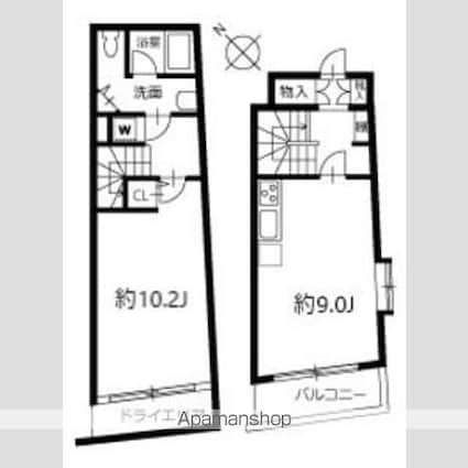 エルスタンザ中野新井[1LDK/53.05m2]の間取図