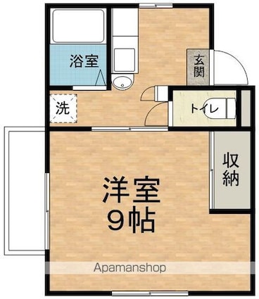 シャトレー大村[1K/28.7m2]の間取図
