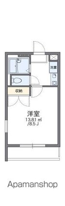 レオパレス鴻[1K/23.18m2]の間取図