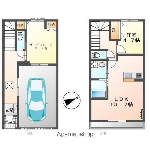 （仮称）幕張町２丁目ガレージハウスの間取り