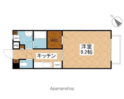 シェロウェンＴＯＳ[1K/30.94m2]の間取図