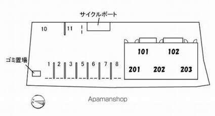 ラフィナス[1LDK/49.29m2]の配置図