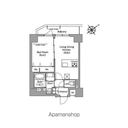 ＨＦ押上レジデンス[1LDK/40.23m2]の間取図