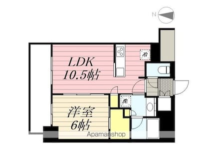 東京都中野区大和町１丁目[1LDK/40.94m2]の間取図