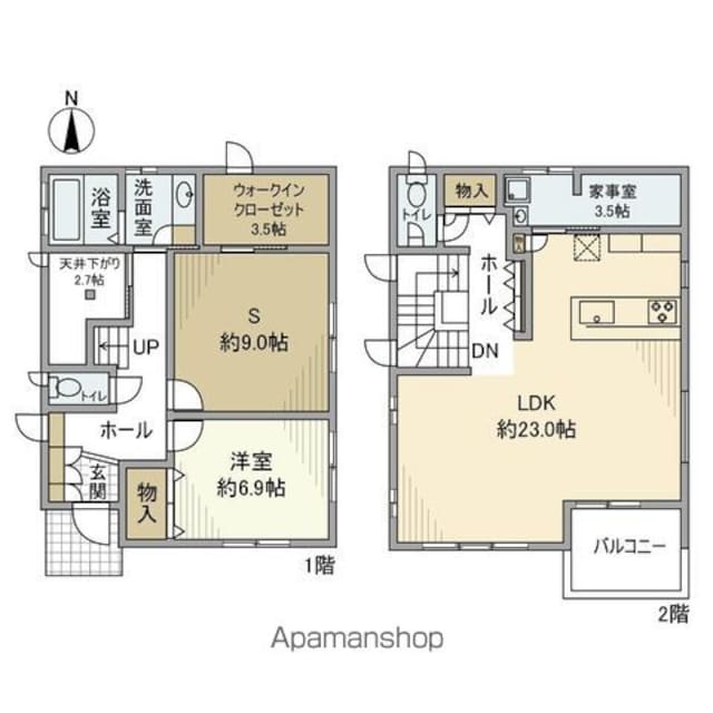 船橋戸建[1SLDK/114.03m2]の間取図