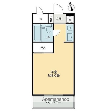 メゾンド西宝町[1R/20.72m2]の間取図
