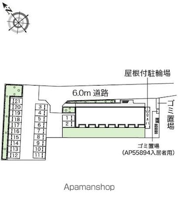 レオパレスフロール[1K/31.33m2]の配置図