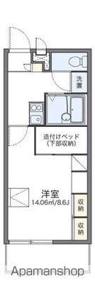 レオパレスらいちょう[1K/23.18m2]の間取図
