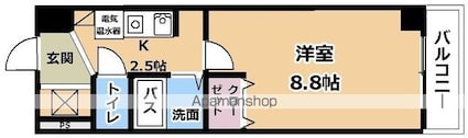 ニューサンライズ[1K/25m2]の間取図