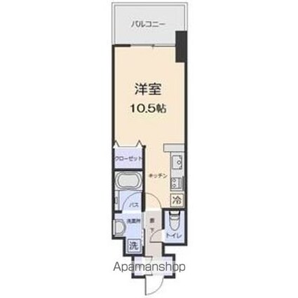 ＡＭＢＥＲ　ＨＯＵＳＥ　Ｈｏｒｉｔａ　（アムバーハウス　ホリタ）[1R/28.53m2]の間取図