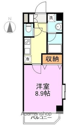 Ｎｏｒｔｈ　Ｌｉｌａｃ[1K/28.05m2]の間取図