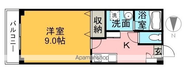 グランメゾントレビ[1K/29.03m2]の間取図