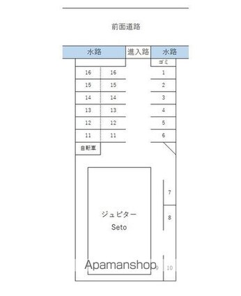 ジュピター・セト[1R/30.66m2]の配置図
