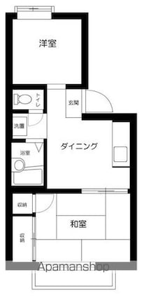 すばるハイム[2DK/34.71m2]の間取図