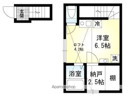 東京都杉並区浜田山１丁目[1R/21.89m2]の間取図