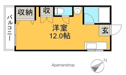 岩崎ハイツ[1R/26m2]の間取図