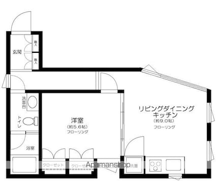ＡＯＮＥビル[1LDK/39.22m2]の間取図