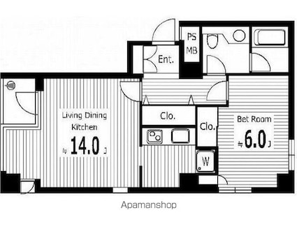 東京都江戸川区本一色１丁目[1LDK/47.18m2]の間取図