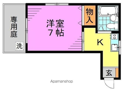 東京都杉並区阿佐谷北２丁目[1K/23m2]の間取図