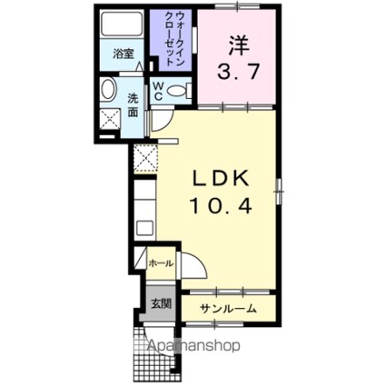 サンリット[1LDK/37.93m2]の間取図