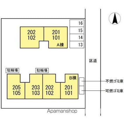 ドミールＫ　Ｂ[2LDK/53.68m2]の配置図