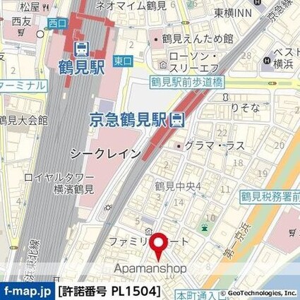 神奈川県横浜市鶴見区鶴見中央５丁目[1R/19.11m2]の周辺
