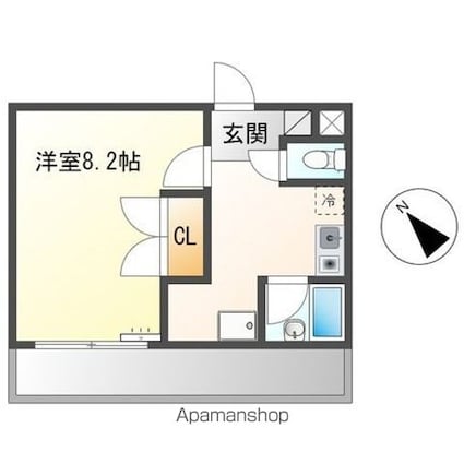 エスパシオ[1K/24.36m2]の間取図