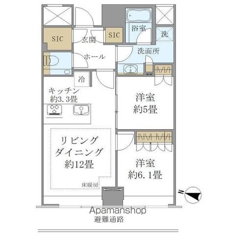 同じ建物の物件間取り写真 - ID:227087070052