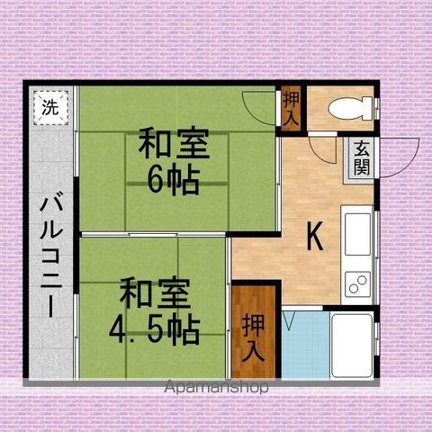 鶴ヶ岡コーポの間取り写真