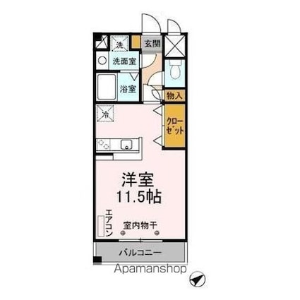 ルミナス[1R/30.82m2]の間取図