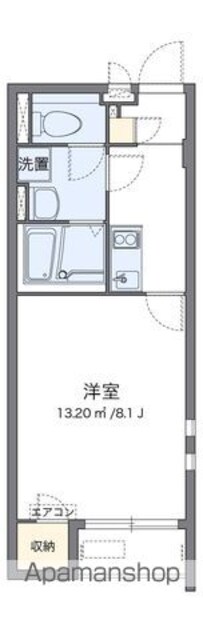 クレイノ雄の浦[1K/25.89m2]の間取図