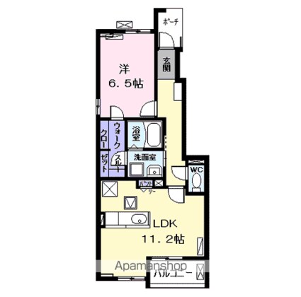 Ｋ．Ｆ．Ｋ．アルバ　ｓｅｖｅｎ[1LDK/46.68m2]の間取図