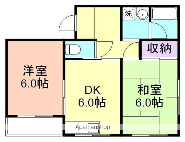 【和歌山市和歌浦中のハイツの間取り】