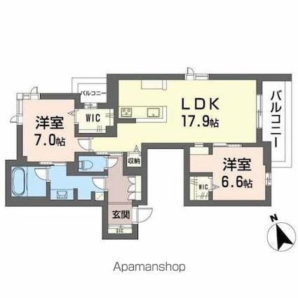 フィーノ[2LDK/75.12m2]の間取図