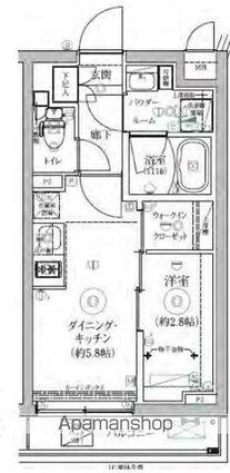 ＲＥＬＵＸＩＡ三軒茶屋[1DK/25.55m2]の間取図
