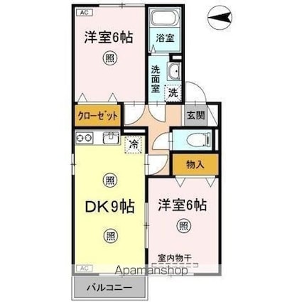 セジュール今村[2DK/50.12m2]の間取図