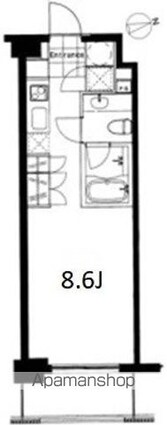 フレンシア麻布十番ノース[1R/28.96m2]の間取図