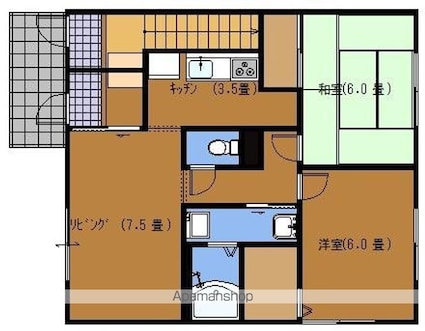 ＡＭＥＮＩＴＹ　Ｋ．Ｄ　Ａ[2LDK/55.56m2]の間取図