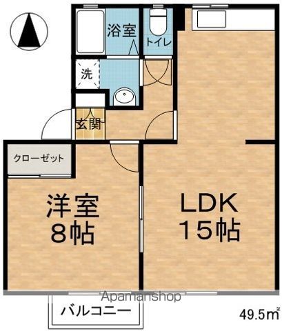グルンネルハイムＤの間取り