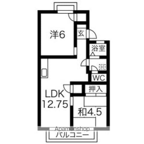 MUヒルズBの間取り写真