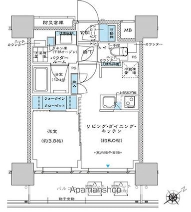 プレミスト板橋[1LDK/31.28m2]の間取図