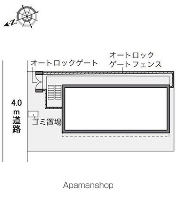レオパレスラホンテーヌ[1K/22.74m2]の配置図