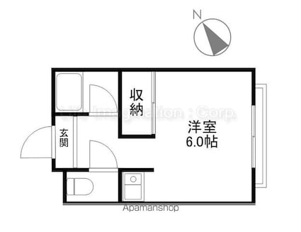マロード三康[1R/18.2m2]の間取図